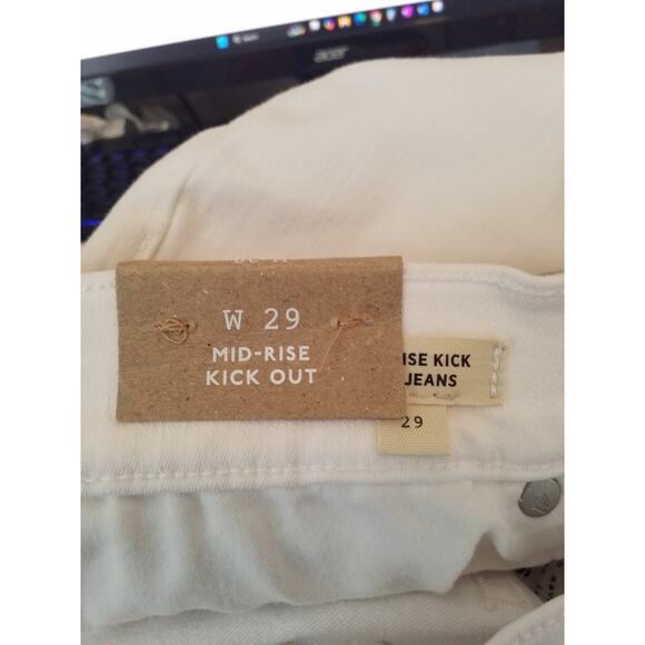 NWT Madewell Kick Out Crop Jeans – White – Size 29 NI961 - Picture 9 of 11